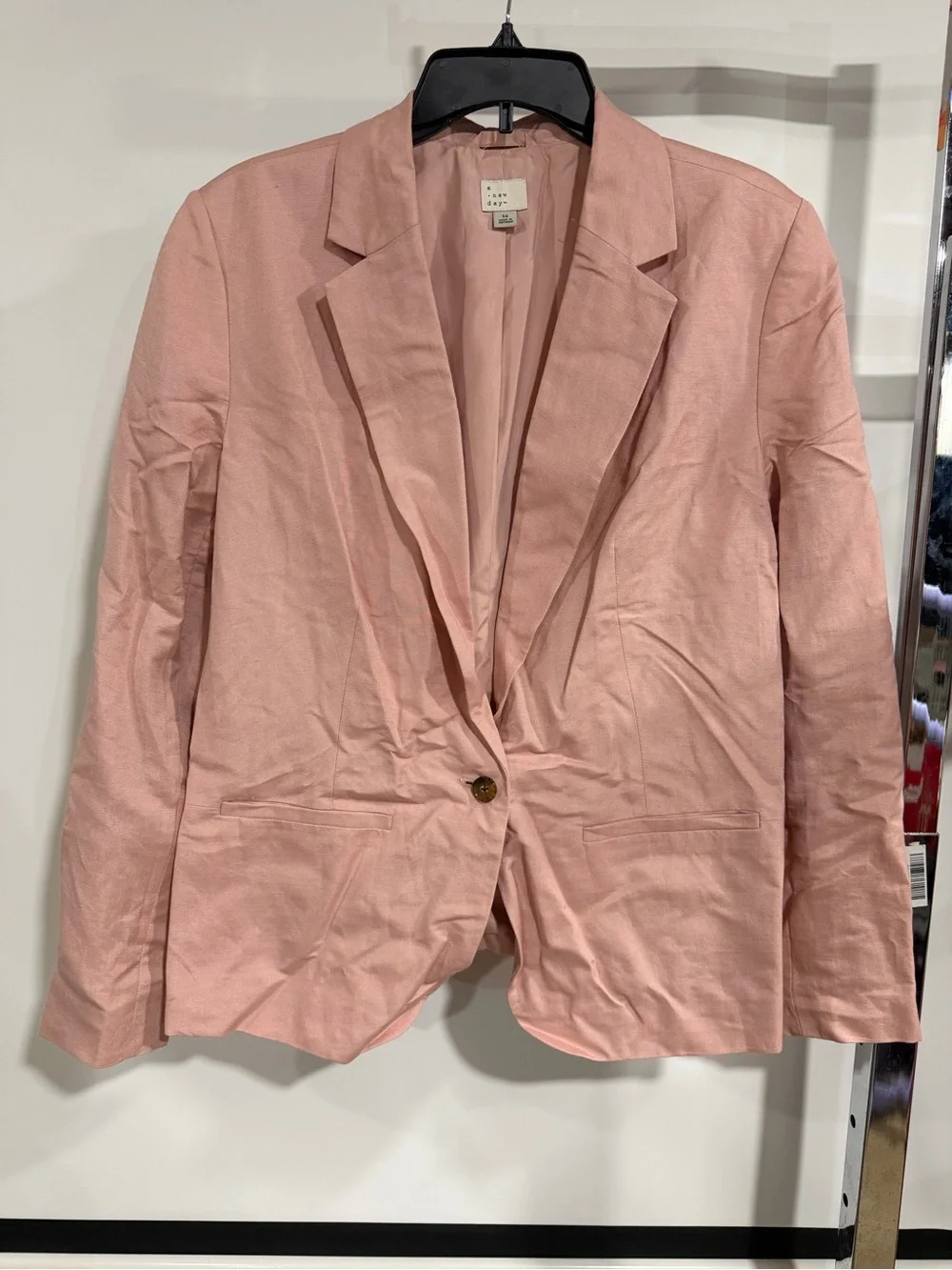 a new day Blush Pink Single-Button Notch Lapel Blazer